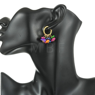 Natural Freshwater Shell Beads Chandelier Earrings EJEW-JE07029-1