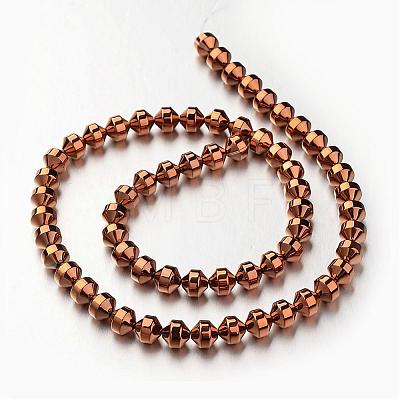 Electroplate Non-magnetic Synthetic Hematite Bead Strands G-F300-31B-1