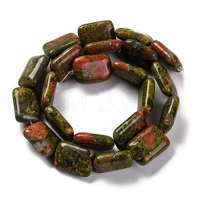 Natural Unakite Beads Strands G-T047-B27-01-1