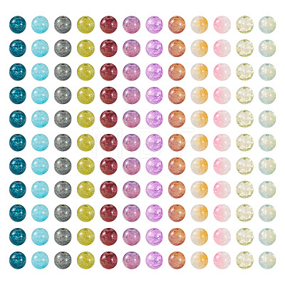  240Pcs 12 Colors Crackle Glass Beads CCG-TA0002-03-1