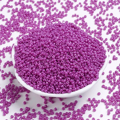 Baking Paint Glass Seed Beads SEED-S001-K21-1