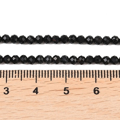 Natural Dyed & Heated Black Onyx Beads Strands LS-G-A129-3mm-25-1