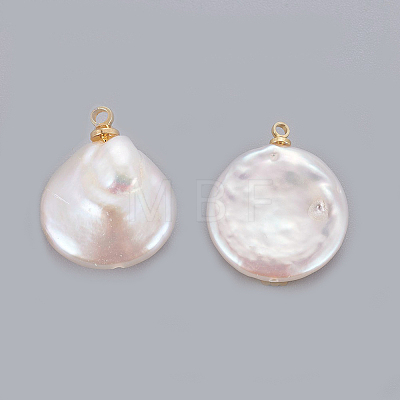 Natural Cultured Freshwater Pearl Pendants PEAR-J004-22G-1