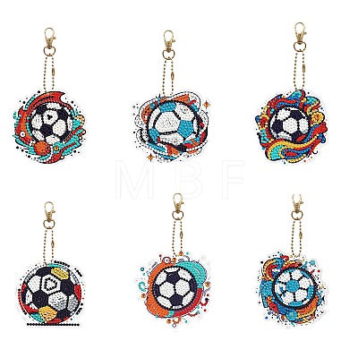 DIY Diamond Painting Keychain Kits DIAM-PW0010-67J-1