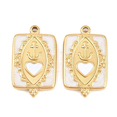 304 Stainless Steel Enamel Pendants STAS-G394-06G-01-1