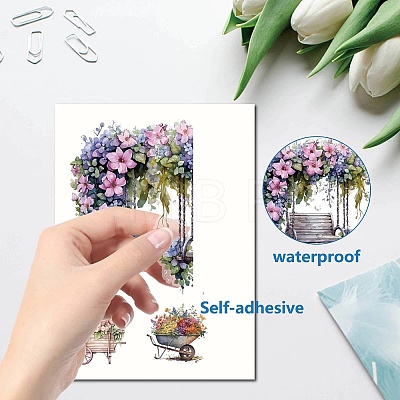 8 Sheets 8 Styles PVC Waterproof Wall Stickers DIY-WH0345-134-1