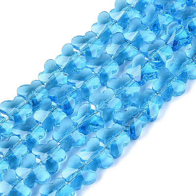 Transparent Glass Beads Strands GLAA-Q118-01A-B04-1