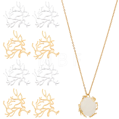 10Pcs 2 Styles Brass Pendants KK-BBC0025-96-1