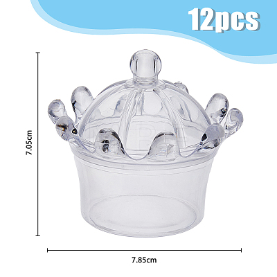 Crown Shaped Plastic Candy Box AJEW-WH0033-08B-1