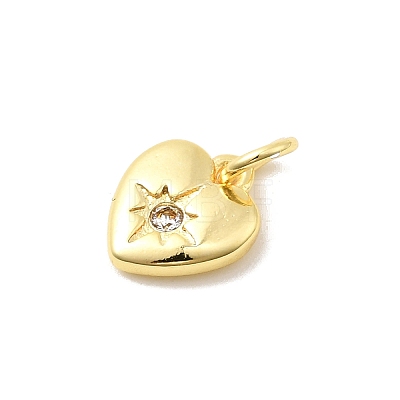 Brass Micro Pave Cubic Zirconia Charms KK-C139-25D-G-1