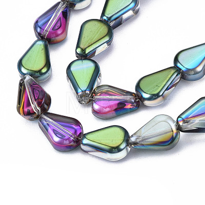 Electroplate Glass Beads Strands EGLA-N008-006-1