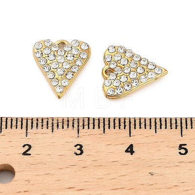 304 Stainless Steel Crystal Rhinestone Pendant STAS-U047-21G-1