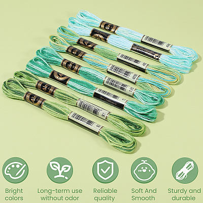 20 Skeins 4 Colors 6-Ply Polyester Embroidery Floss OCOR-CY0004-38D-1
