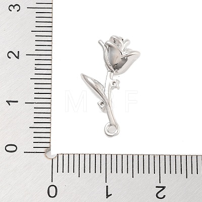 Brass Pave Clear Cubic Zirconia Pendants KK-Z061-12P-1