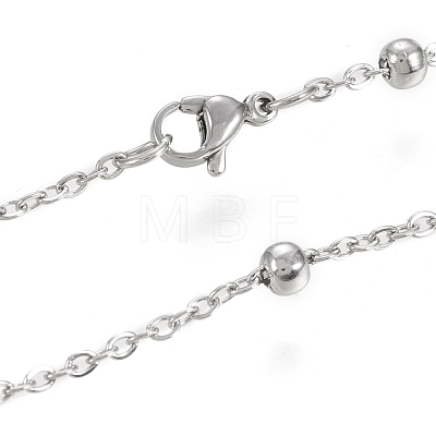 304 Stainless Steel Cable Chain Necklaces NJEW-M183-05P-1