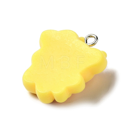 Bee Theme Opaque Resin Pendants RESI-G081-03A-1