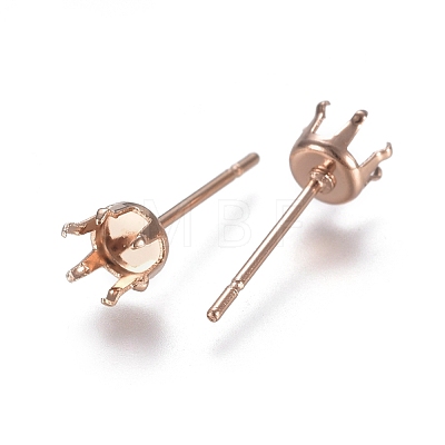 304 Stainless Steel Stud Earring Findings STAS-E484-62E-RG-1