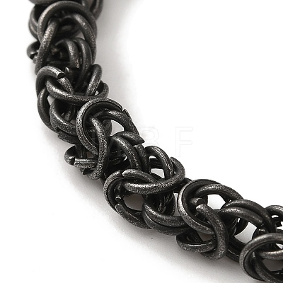 316 Surgical Stainless Steel Byzantine Chain Bracelets with Magnetic Clasps BJEW-Q349-14B-1