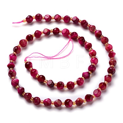 Natural Rose Tiger Eye Beads Strands G-M367-48A-1