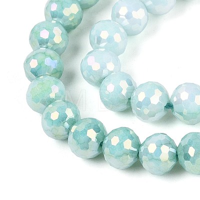 Anti-Tarnish Electroplate Glass Beads Strands GLAA-N056-6mm-02-1