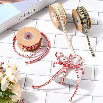 3 Rolls 3 Colors Braided Jute Twine OCOR-CJ0004-13-1