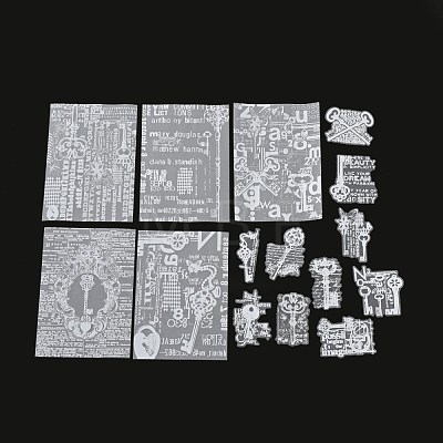 30Pcs 15 Styles Key Theme Scrapbook Paper Kits DIY-D075-08-1