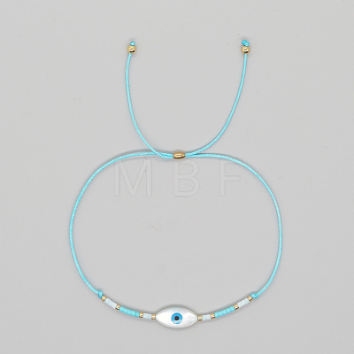 Natural Shell Evil Eye Bracelets FK3019-5-1