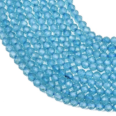Natural Blue Topaz Beads Strands G-B175-D21-3mm-1