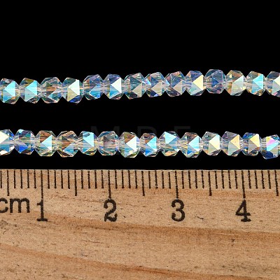 Electroplate Glass Beads Strands X-GLAA-Q105-02-10-1