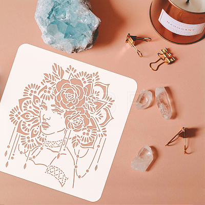 Plastic Reusable Drawing Painting Stencils Templates DIY-WH0172-1012-1