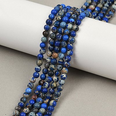 Natural Imperial Jasper Beads Strands G-I122-4mm-06-1