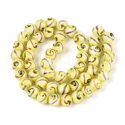 Handmade Gold Sand Lampwork Beads LAMP-T024-11E-1