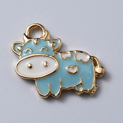 Alloy Enamel Pendants ENAM-WH0065-20KCG-04-1
