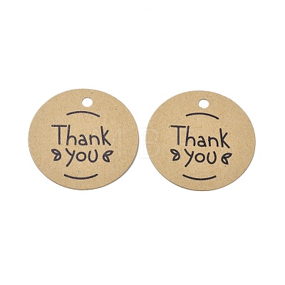 Thank You Theme Kraft Paper Jewelry Display Paper Price Tags CDIS-K004-01D-1