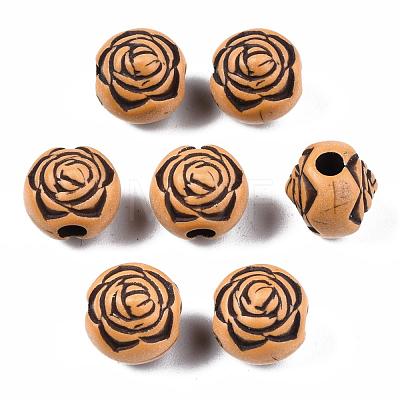 Imitation Wood Acrylic Beads SACR-S031-05-1