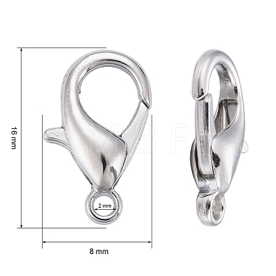 Zinc Alloy Lobster Claw Clasps X-E106-1