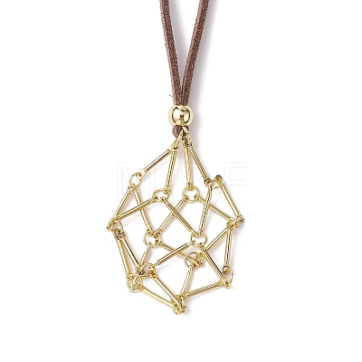 Crystal Holder Cage Necklaces NJEW-JN04586-03-1