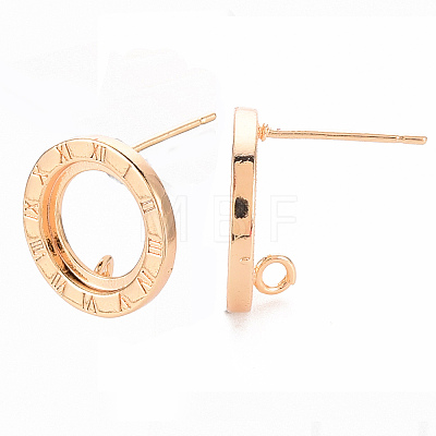 Brass Earring Findings KK-T062-211G-NF-1
