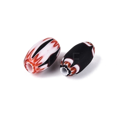 Handmade Millefiori Glass Barrel Beads LA-N002-09A-1