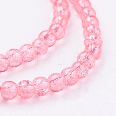 Crackle Glass Beads Strands X-CCG-Q001-4mm-03-1