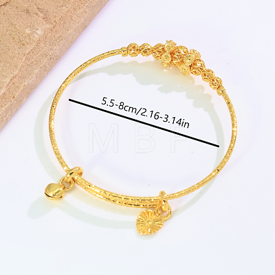 Adjustable Brass Round Beaded Bangles for Women MZ9202-1