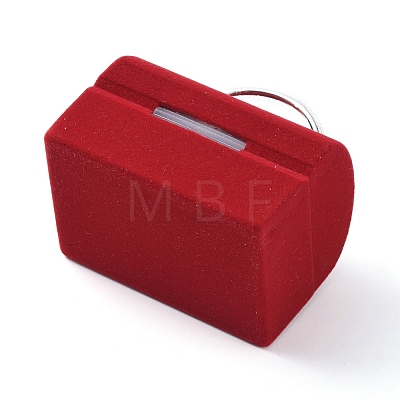 Lady Bag with Bear Shape Velvet Jewelry Boxes VBOX-L002-E02-1