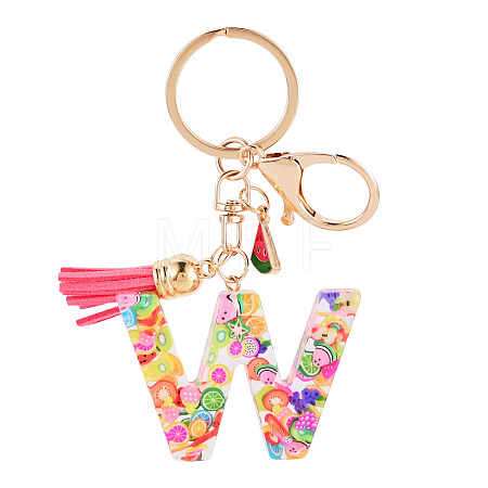 Fruit Series Letter Resin Keychains KEYC-TAC0033-02W-1