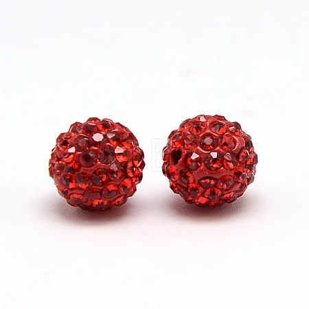 Polymer Clay Rhinestone Beads RB-A053-6mm-21-1