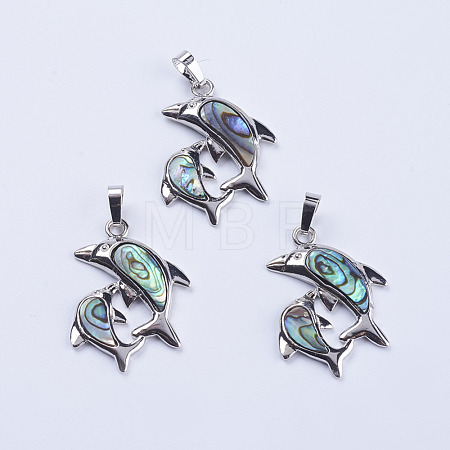 Abalone Shell/Paua Shell Pendants SSHEL-L008-11P-1