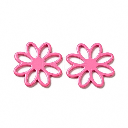 Spray Painted 201 Stainless Steel Filigree Joiners STAS-G304-09B-1