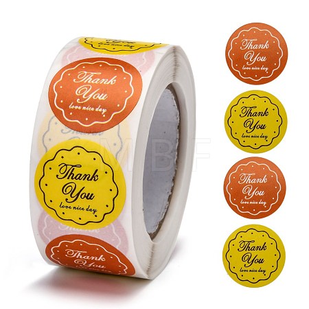 1 Inch Thank You Stickers DIY-G013-A15-1