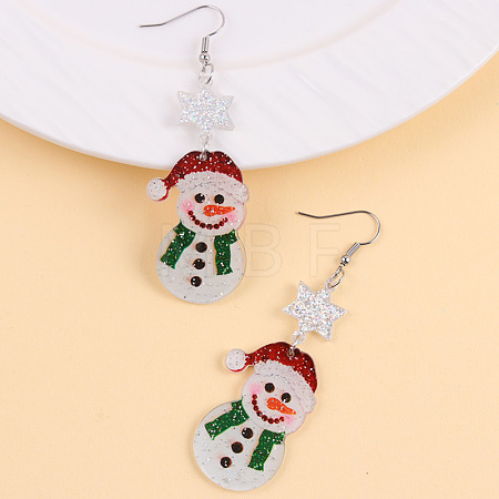Christmas Acrylic Dangle Earrings FS-WGA1292-01-1