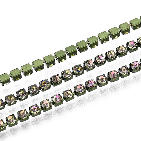 Iron Rhinestone Cup Chains CH-T006-05B-16-1