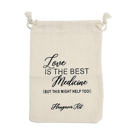 Cloth Hangover Kit Party Favor Drawstring Bags ABAG-A012-05A-05-1